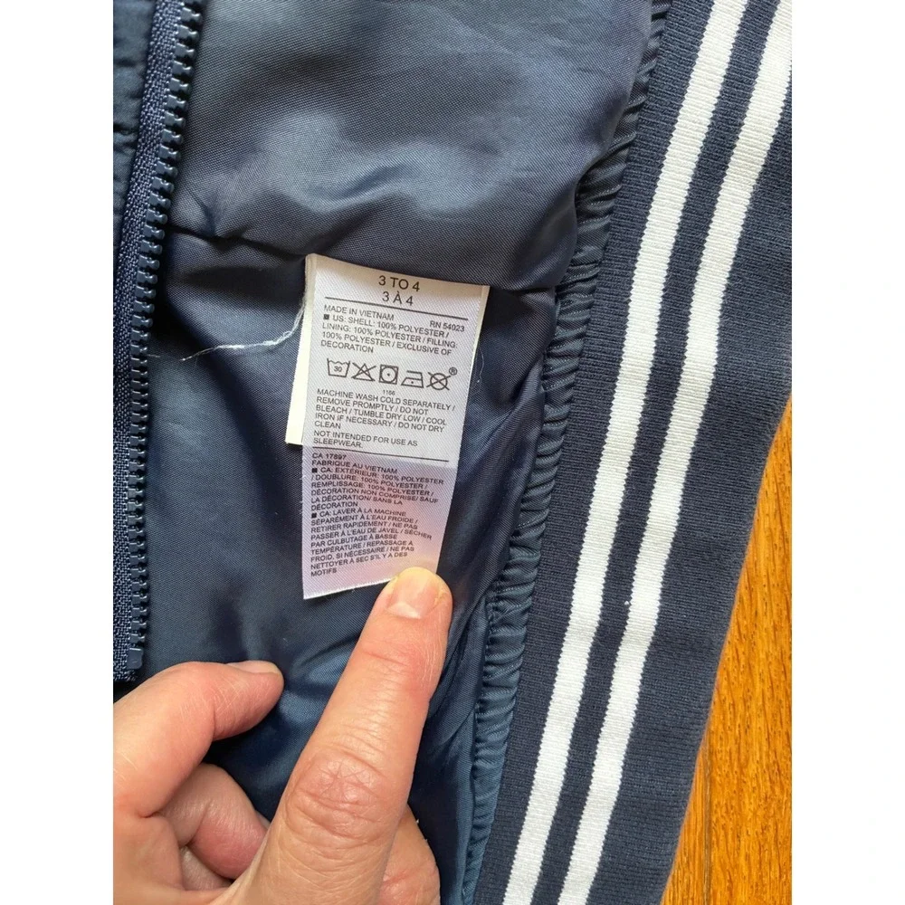 Janie and Jack Boys Navy Blue Anchor Puffer Vest Size 3 to 4 Nautical Preppy